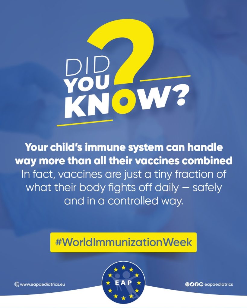 #Did You Know | EAP World Immunization Week 2025 campaign European Academy of Paediatrics (